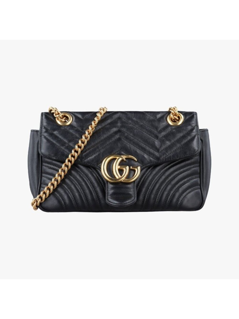 Gucci GG Marmont Black Leather Shoulder Bag